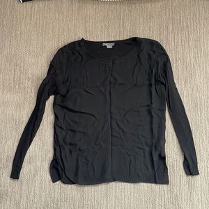 Vince Silk and Cashmere Blouse Light Weight | Black | Size Medium